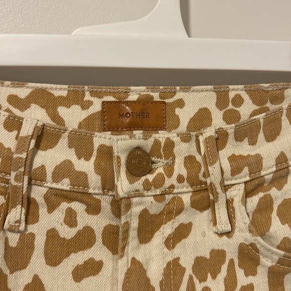 MOTHER Cheetah Leopard Prints The Hustler Ankle Fray Jeans Size 25 - Picture 4 of 9